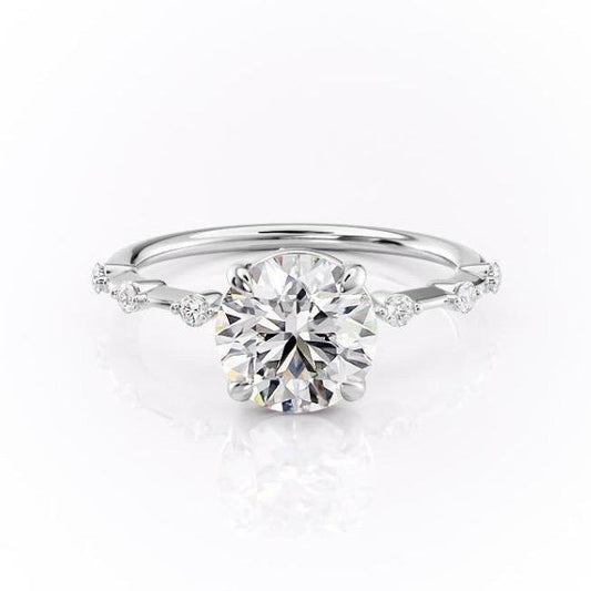 The Grace — Round Lab Diamond Vintage Engagement Ring II