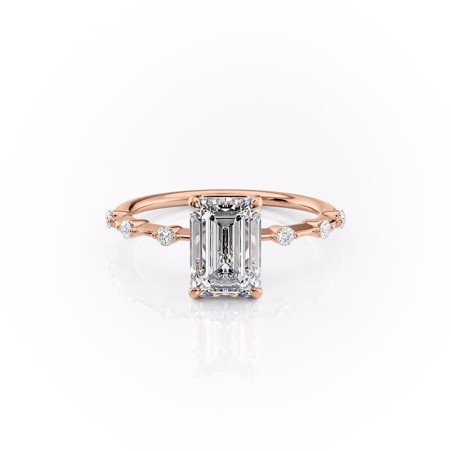 The Grace — Emerald Lab Diamond Vintage Engagement Ring II