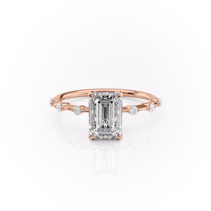 The Grace — Emerald Lab Diamond Vintage Engagement Ring II