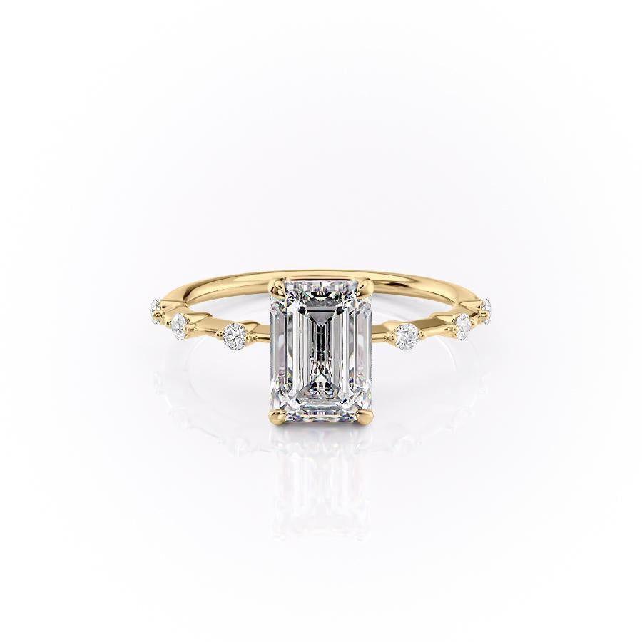 The Grace — Emerald Lab Diamond Vintage Engagement Ring II