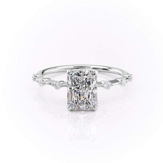 The Grace — Radiant Lab Diamond Vintage Engagement Ring II