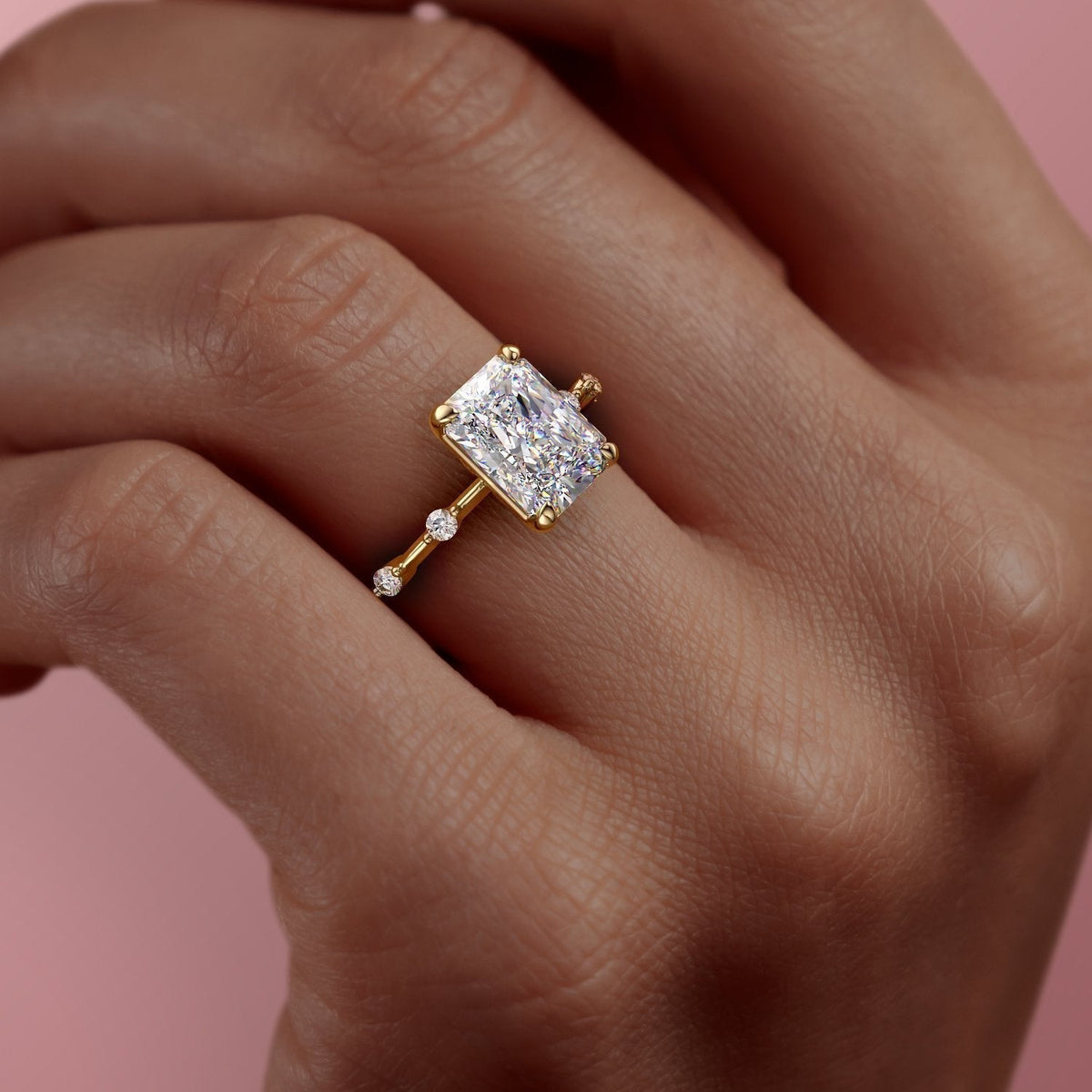 The Grace — Radiant Lab Diamond Vintage Engagement Ring II