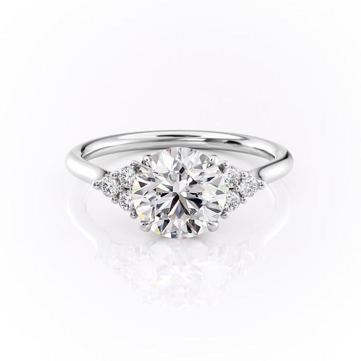The Isla — Round Lab Diamond Side-Stone Engagement Ring IV