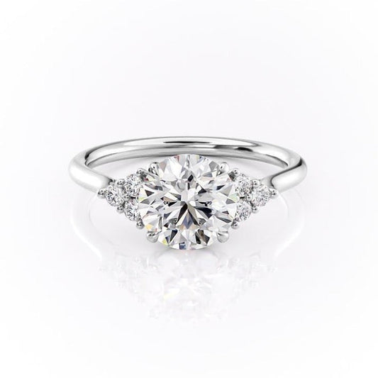 The Isla — Round Lab Diamond Side-Stone Engagement Ring IV