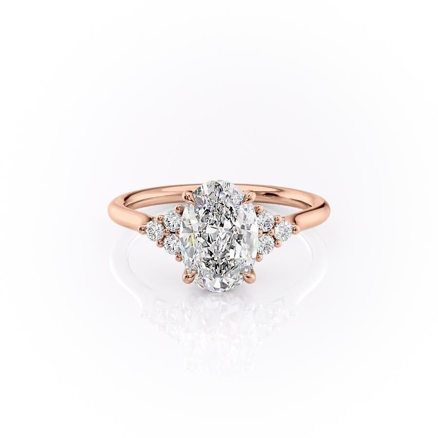 The Isla — Oval Lab Diamond Side-Stone Engagement Ring IV