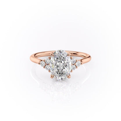 The Isla — Oval Lab Diamond Side-Stone Engagement Ring IV