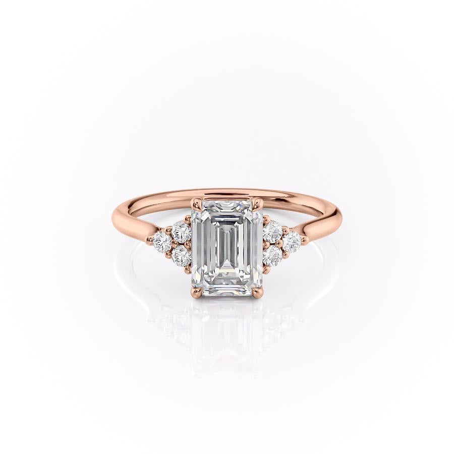 The Isla — Emerald Lab Diamond Side-Stone Engagement Ring IV