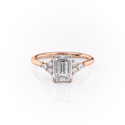 The Isla — Emerald Lab Diamond Side-Stone Engagement Ring IV