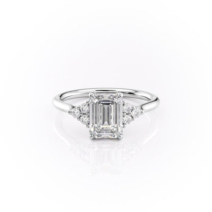 The Isla — Emerald Lab Diamond Side-Stone Engagement Ring IV