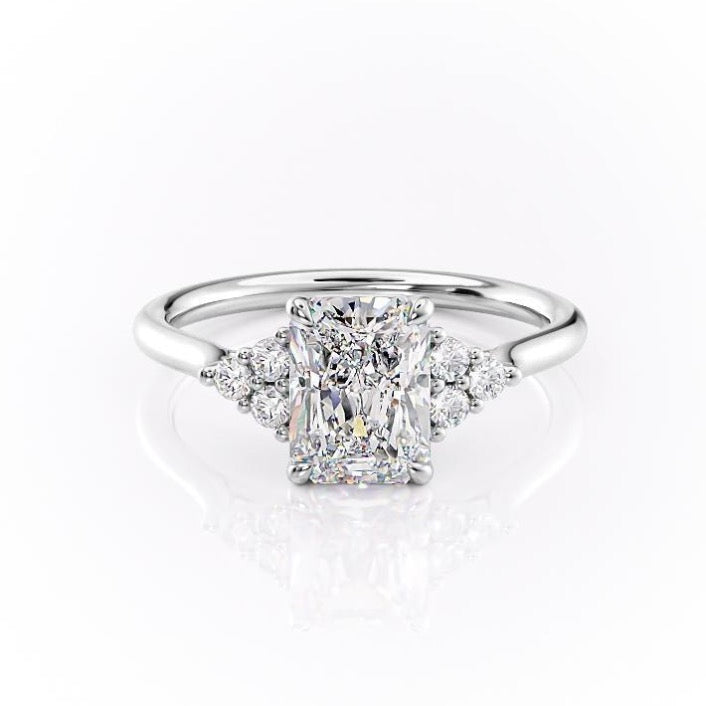 The Isla — Radiant Lab Diamond Side-Stone Engagement Ring IV
