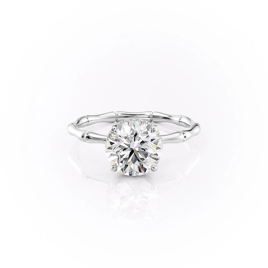 The Grace — Round Lab Diamond Secret Halo Engagement Ring III