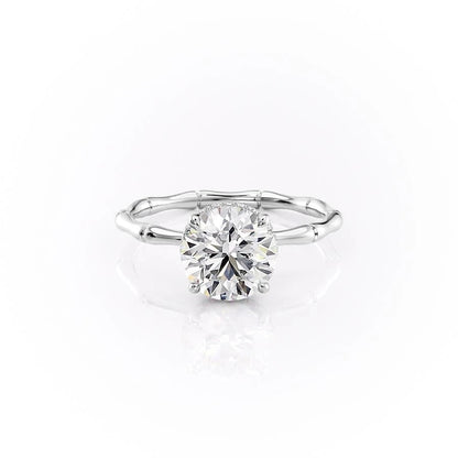 The Grace — Round Lab Diamond Secret Halo Engagement Ring III