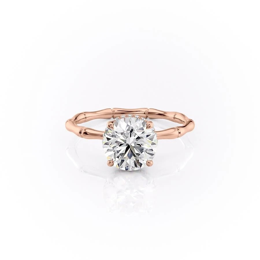 The Grace — Round Lab Diamond Secret Halo Engagement Ring III