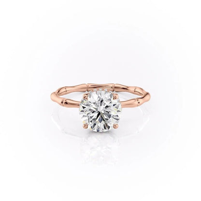 The Grace — Round Lab Diamond Secret Halo Engagement Ring III