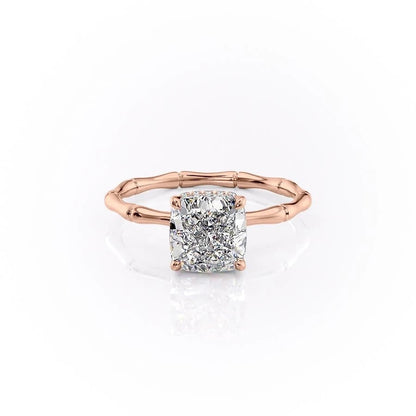 The Aurora — Cushion Lab Diamond Secret Halo Engagement Ring IV