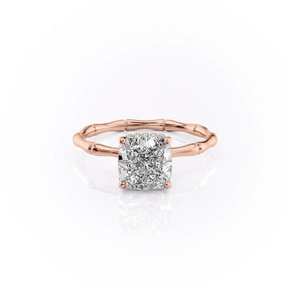 The Aurora — Cushion Lab Diamond Secret Halo Engagement Ring IV