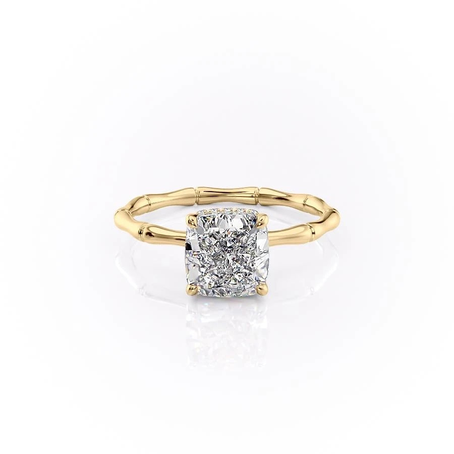 The Aurora — Cushion Lab Diamond Secret Halo Engagement Ring IV
