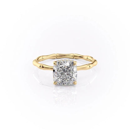 The Aurora — Cushion Lab Diamond Secret Halo Engagement Ring IV