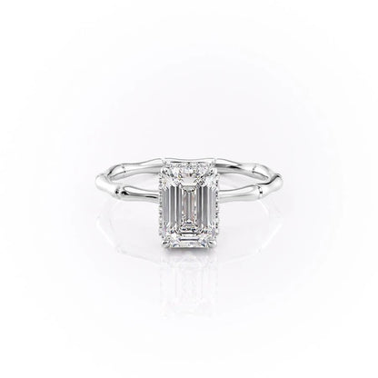 The Isla — Emerald Lab Diamond Secret Halo Engagement Ring III