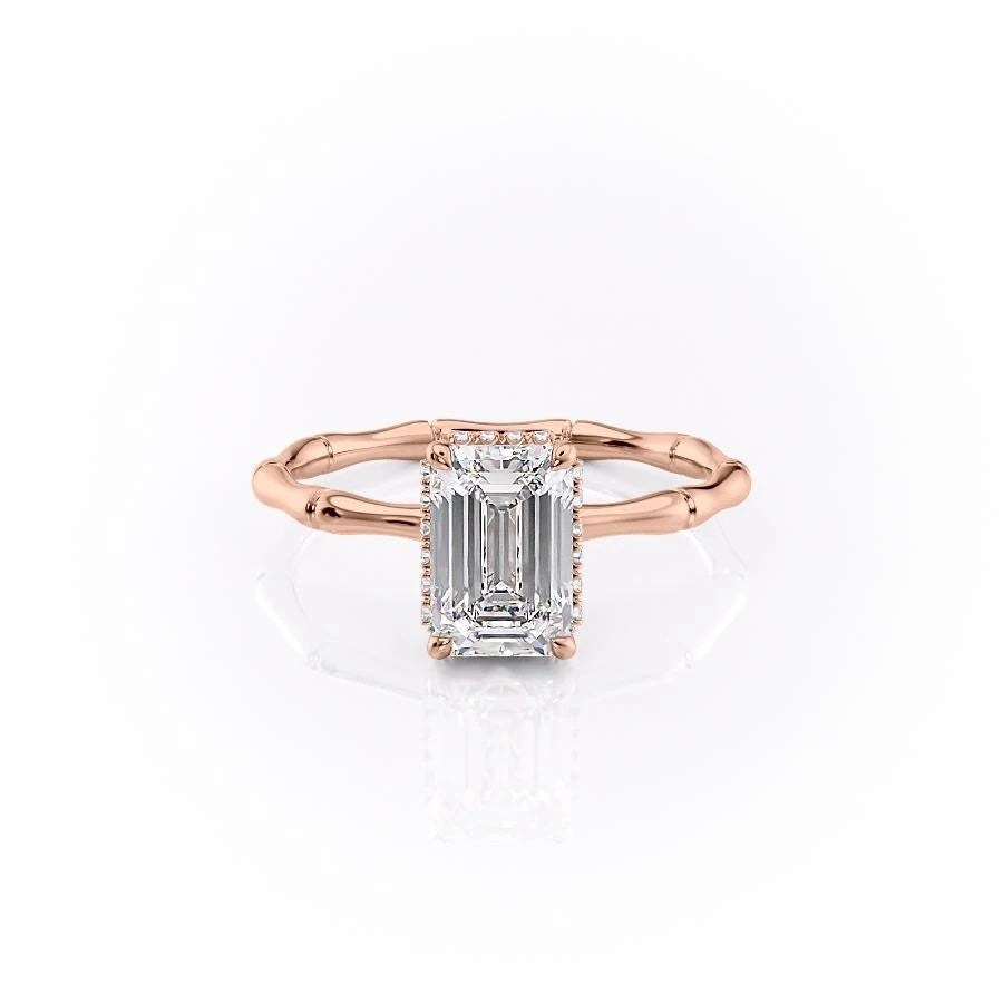 The Isla — Emerald Lab Diamond Secret Halo Engagement Ring III