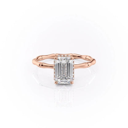 The Isla — Emerald Lab Diamond Secret Halo Engagement Ring III