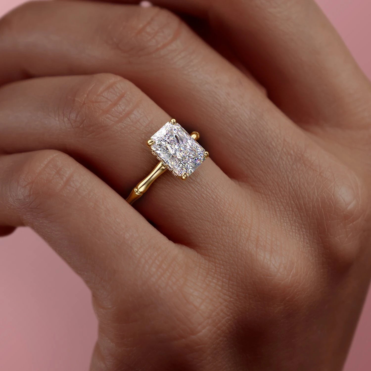 The Isla — Radiant Lab Diamond Secret Halo Engagement Ring III