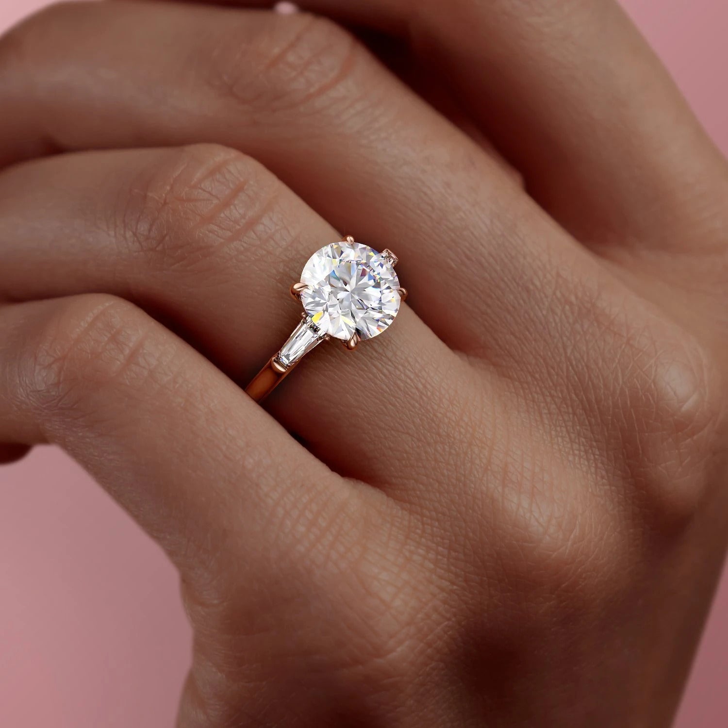 The Clara — Round Lab Diamond Solitaire Engagement Ring III