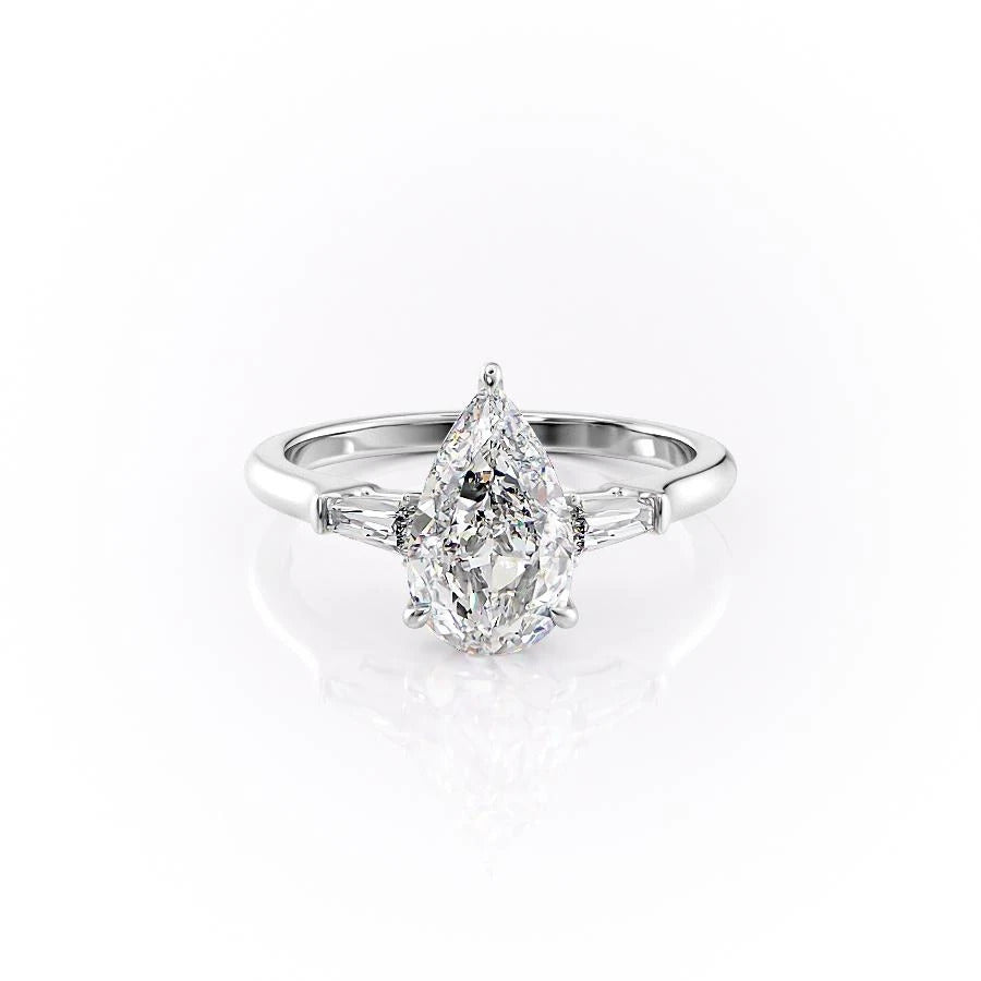 The Rose — Pear Lab Diamond Solitaire Engagement Ring III