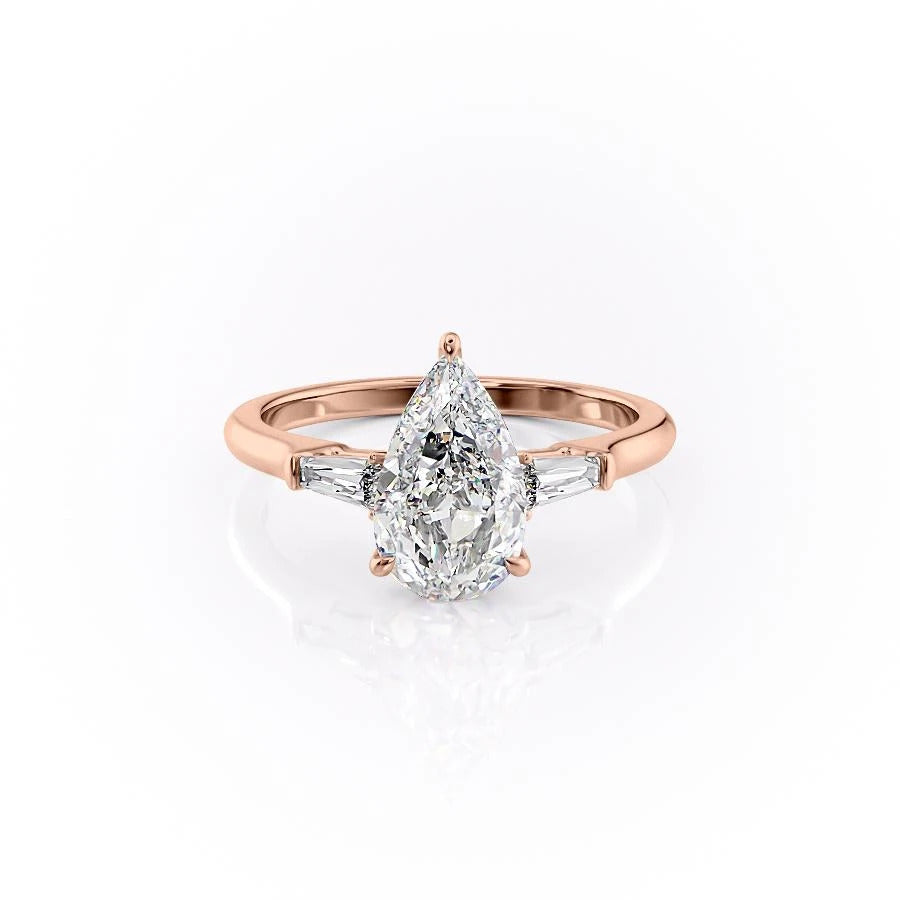 The Rose — Pear Lab Diamond Solitaire Engagement Ring III