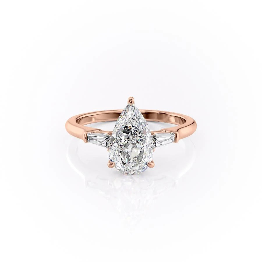 The Rose — Pear Lab Diamond Solitaire Engagement Ring III