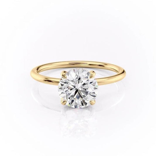 The Grace — Round Lab Diamond Secret Halo Engagement Ring II