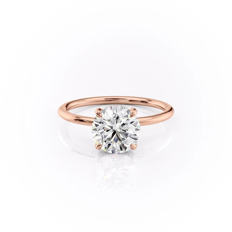 The Grace — Round Lab Diamond Secret Halo Engagement Ring II