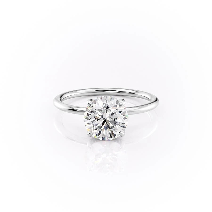 The Grace — Round Lab Diamond Secret Halo Engagement Ring II