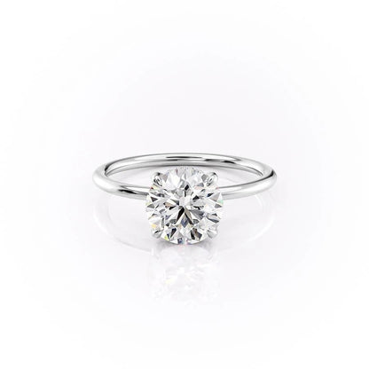 The Grace — Round Lab Diamond Secret Halo Engagement Ring II