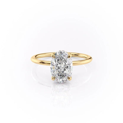 The Aria — Oval Lab Diamond Secret Halo Engagement Ring II