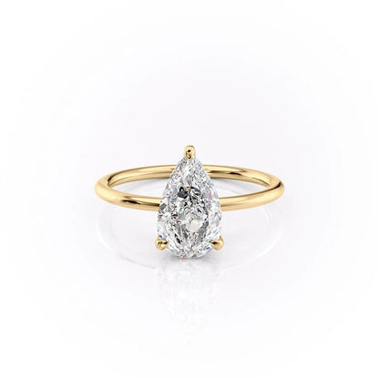The Rose — Pear Lab Diamond Secret Halo Engagement Ring II