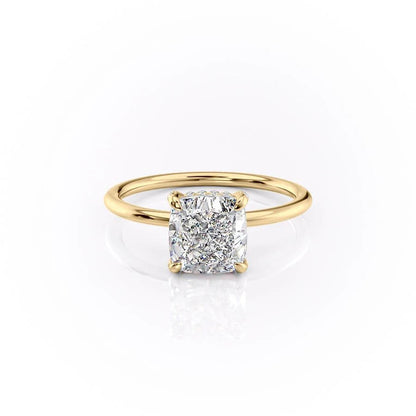 The Aurora — Cushion Lab Diamond Secret Halo Engagement Ring III