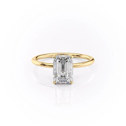 The Isla — Emerald Lab Diamond Secret Halo Engagement Ring II