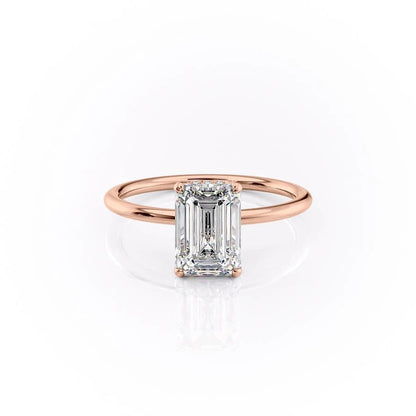 The Isla — Emerald Lab Diamond Secret Halo Engagement Ring II