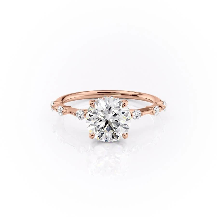 The Isla — Round Lab Diamond Side-Stone Engagement Ring III