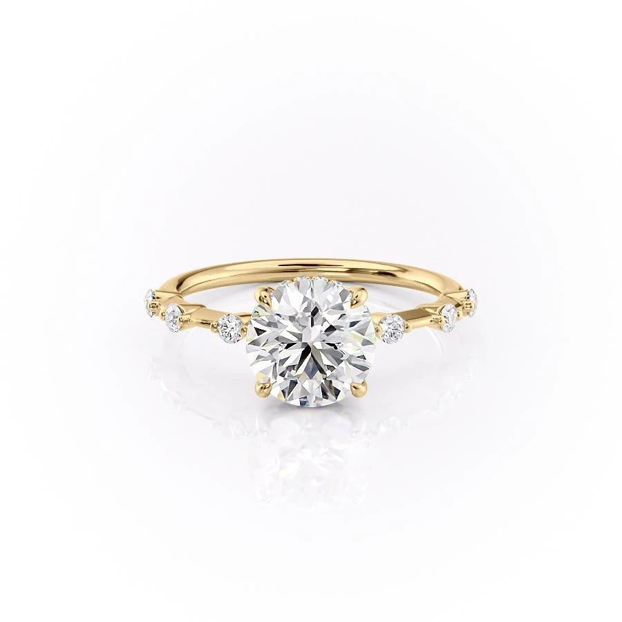 The Isla — Round Lab Diamond Side-Stone Engagement Ring III