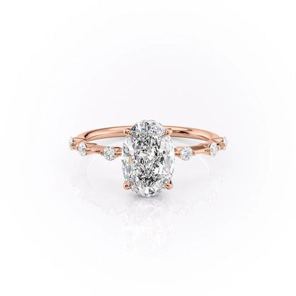 The Isla — Oval Lab Diamond Side-Stone Engagement Ring III