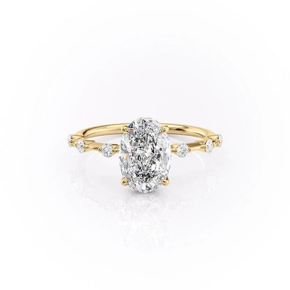 The Isla — Oval Lab Diamond Side-Stone Engagement Ring III