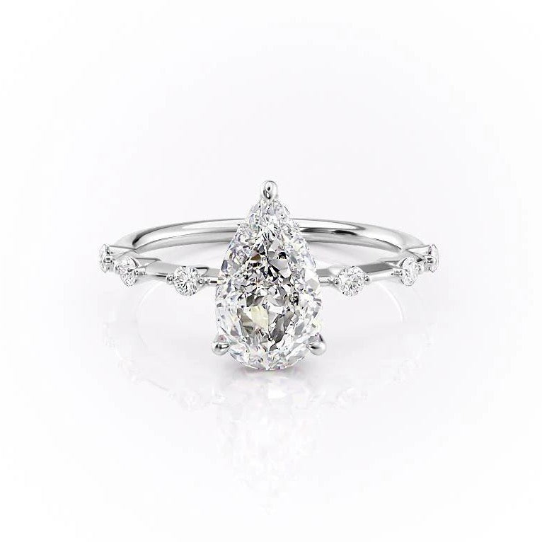 The Isla — Pear Lab Diamond Side-Stone Engagement Ring II