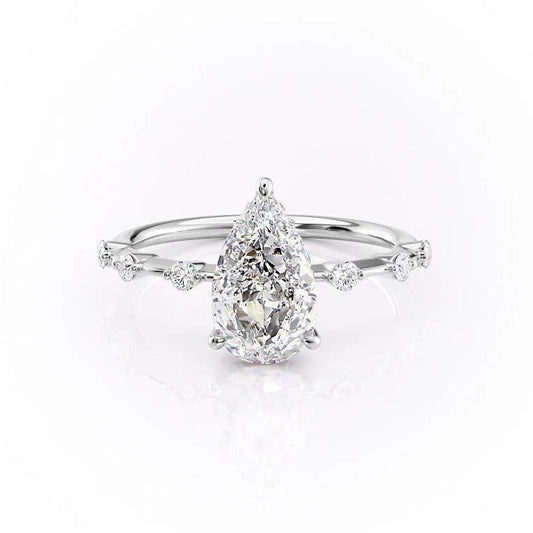 The Isla — Pear Lab Diamond Side-Stone Engagement Ring II
