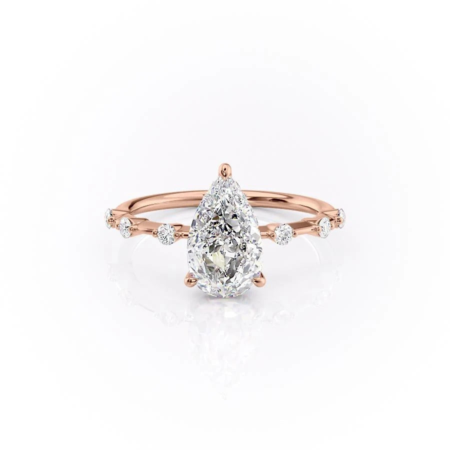 The Isla — Pear Lab Diamond Side-Stone Engagement Ring II
