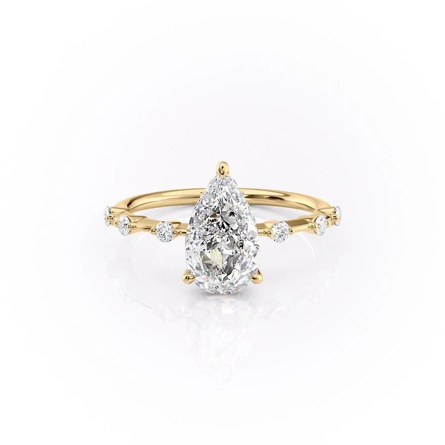 The Isla — Pear Lab Diamond Side-Stone Engagement Ring II