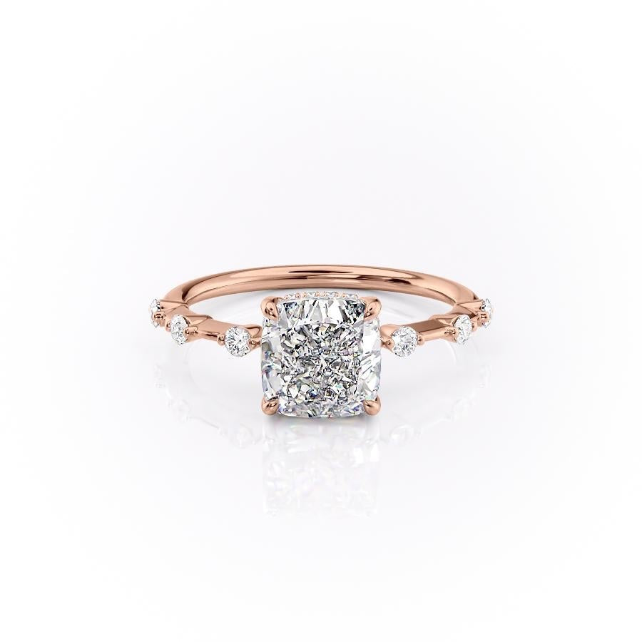 The Isla — Cushion Lab Diamond Side-Stone Engagement Ring III