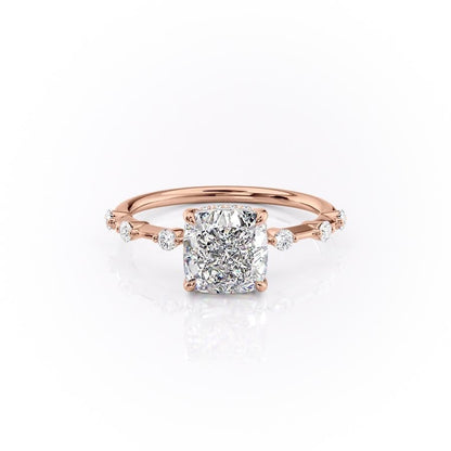 The Isla — Cushion Lab Diamond Side-Stone Engagement Ring III
