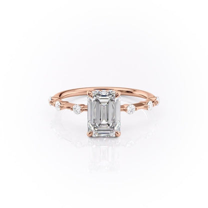 The Isla — Emerald Lab Diamond Side-Stone Engagement Ring III